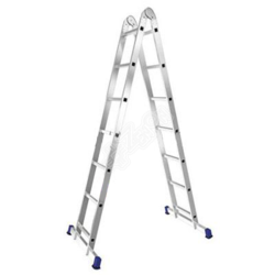 Лестница-стремянка алюминиевая двухсекционная шарнирная профессиональная 2 х 7, Кат.№ Т207