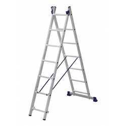 Алюминиевая двухсекционная лестница-стремянка 2 х 7, Кат.№ 5207