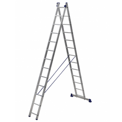 Алюминиевая двухсекционная лестница-стремянка 2 х 13, Кат.№ 5213