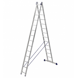 Алюминиевая двухсекционная лестница-стремянка 2 х 14, Кат.№ 5214