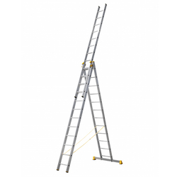 Алюминиевая трехсекционная профессиональная лестница 3 х 12, Кат.№ 9312