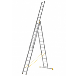 Алюминиевая трехсекционная профессиональная лестница 3 х 16, Кат.№ 9316