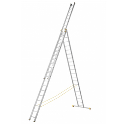 Алюминиевая трехсекционная профессиональная лестница 3 х 20, Кат.№ 9320