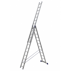 Алюминиевая трехсекционная лестница 3 х 12, Кат.№ 5312