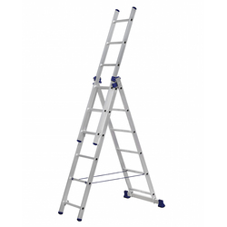 Алюминиевая трехсекционная лестница 3 х 6, Кат.№ 5306