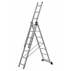 Алюминиевая трехсекционная лестница 3 х 7, Кат.№ 5307