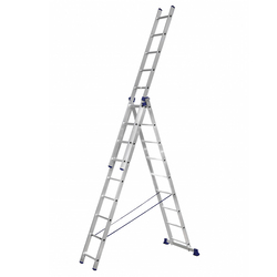 Алюминиевая трехсекционная лестница 3 х 9, Кат.№ 5309