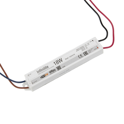 Блок питания Infinilite серии J, 18 Вт, 12 В, IP67, уличный, герметичный, в пластиковом корпусе, ток 1.5 A