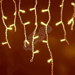 Светодиодная бахрома Infinilite GNP 3 x 0.5 м, IP65, постоянного свечения, 102LED ,цвет LED белый тёплый, на белом резиновом проводе