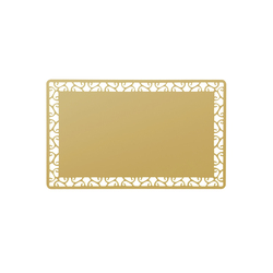 Визитная карточка для сублимации, алюминиевая, орнамент лоза, матовое золото, 86 х 54 х 0.22 мм