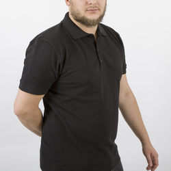 ЧЗ Рубашка поло TEXTILLER, мужская, черная, 100% хлопок, 200 г/м², XXL (52)