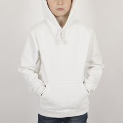 ЧЗ Толстовка TEXTILLER, детская, кенгуру, белый, 100% хлопок, 300г/м², 7-8 лет, рост 128 см