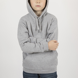 ЧЗ Толстовка TEXTILLER, детская, кенгуру, серый меланж, 100% хлопок, 300г/м², 11-12 лет, рост 152 см