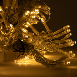 Занавес бел.тёпл. пост.свеч. h=1.9м L=2.0м IP44 проз.ПВХ пр. 20струн х 19LED соедин.GN 49D