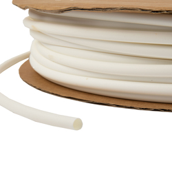 Термоусадочная трубка белая с клеевым слоем d= 6.4 мм, толщина 0.45 мм, рулон 100 м