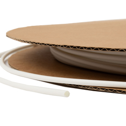 Термоусадочная трубка белая с клеевым слоем d= 2.4 мм, толщина 0.35 мм, рулон 100 м