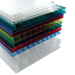 Сотовый поликарбонат GROSS-PC, толщина  6 мм, 2 стенки, молочный, УФ-защита, 2.1 х 12 м