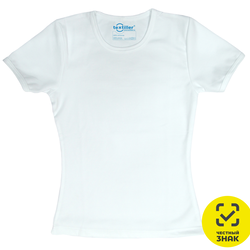 ЧЗ Футболка TEXTILLER, серия СЭНДВИЧ СТАНДАРТ, женская, белая, полиэстр/хлопок, M (46)