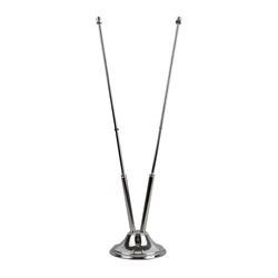 Настольный флагшток JUST Flag, h=31 см, два флага, серебро