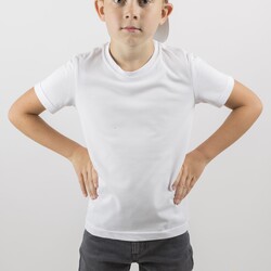 ЧЗ Футболка TEXTILLER, серия REVOLUTION, унисекс, белая, полиэстр/хлопок, рост 128 - 140 см