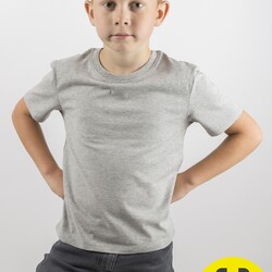 ЧЗ Футболка TEXTILLER, детская, серый меланж, 100% хлопок, 160 г/м², 7-8 лет, рост 128 см