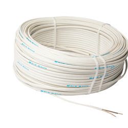 Провод плоский белый Infinilite ШВВП (ГОСТ), многожильный 2х0.5, бухта 100 м