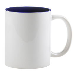 Кружка для сублимации, белая, 330 мл, d=82 мм, синяя внутри