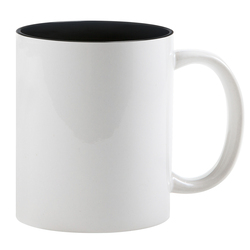 Кружка для сублимации, белая, 330 мл, d=82 мм, чёрная внутри