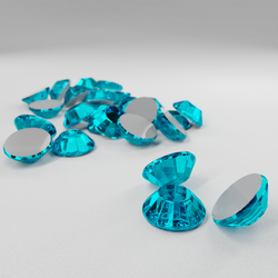 Термостразы RHINESTONE, ограненные, стекло, SS20 (5 мм), №14 Sky Blue (голубой), 100 гросс