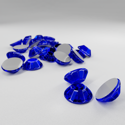 Термостразы RHINESTONE, ограненные, стекло, SS10 (3 мм), №15 Sapphire (светло-васильковый), 500 гросс