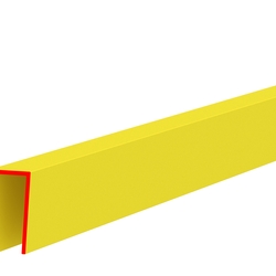 Профиль пластиковый П-НОРМ, 3 мм, жёлтый, глянцевый, длина 3 м