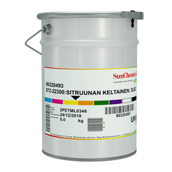 Краска трафаретная сольвентная SUN CHEMICAL серия NC-572, 572-22300 лимонно-жёлтая, 5 кг