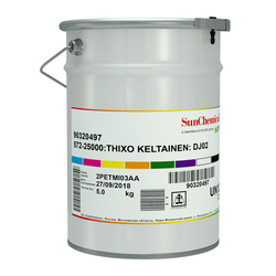 Краска трафаретная сольвентная SUN CHEMICAL серия NC-572, 572-25000 триадная жёлтая, 5 кг