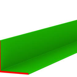 Профиль пластиковый L-НОРМ, 20 х 20 мм, зелёный, глянцевый, длина 3 м