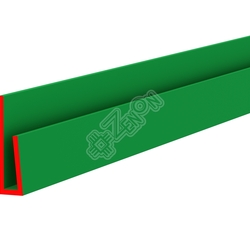 Профиль пластиковый J-ФЛЕКС, 2 мм, зелёный, глянцевый, длина 3 м
