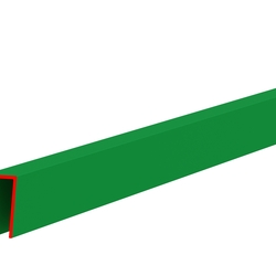 Профиль пластиковый П-НОРМ, 2 мм, зелёный, глянцевый, длина 3 м