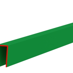 Профиль пластиковый П-НОРМ, 3 мм, зелёный, глянцевый, длина 3 м