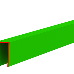 Профиль пластиковый П-НОРМ, 4 мм, зелёный, глянцевый, длина 3 м