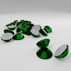 Термостразы RHINESTONE, ограненные, стекло, SS10 (3 мм), №07 Green (зеленый), 500 гросс