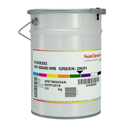 Краска трафаретная водная SUN CHEMICAL серия AQ-51, 051-50000 зелёная, 5 кг