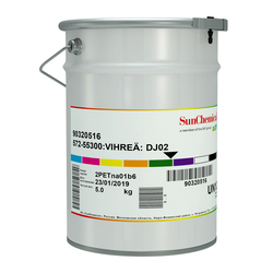 Краска трафаретная сольвентная SUN CHEMICAL серия NC-572, 572-55300 перманент зелёная, 5 кг