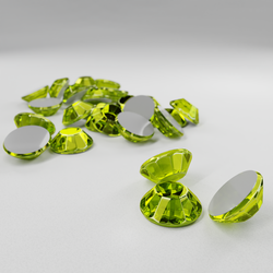 Термостразы RHINESTONE, ограненные, стекло, SS20 (5 мм), №06 Peridot (оливковый), 100 гросс