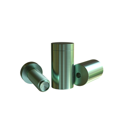 Дистанционный держатель STAKE 1830 с плоским винтом, диаметр 18 мм, высота 30 мм. Алюминий. Зеленый анод