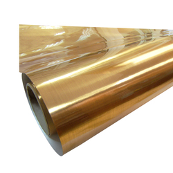 Плёнка металлизированная LX/LG, Hi-Cast Metallized Film, 5121, царапанное золото, сложный полиэфир, 50 мкм, до 5 лет, 0.92 x 50 м