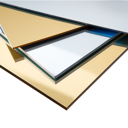 Полистирол зеркальный AULEN, толщина 1.5 мм, золото, 1220 х 2440 мм