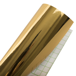 Плёнка металлизированная GRAFIX, серия Metallized, зеркальное золото, ПЭТ, 55 мкм, до 1,5 лет, 1.22 x 50 м, CVG1001G