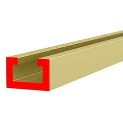 Профиль алюминиевый ALU-TRACK 1, направляющая, анодированный золотой, паз 8.6 мм, длина 3.05 м
