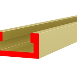 Профиль алюминиевый ALU-TRACK 1, шина-направляющая, анодированный золотой, паз 19.3 мм, длина 3.05 м