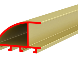 Профиль алюминиевый ALU-FRAME 87g, анодированный золотой, длина 3.05 м