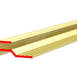 Профиль алюминиевый ALU-FAST Ug, торцевой закрытый, анодированный золотой, паз под материал 3 мм, длина 4.5 м